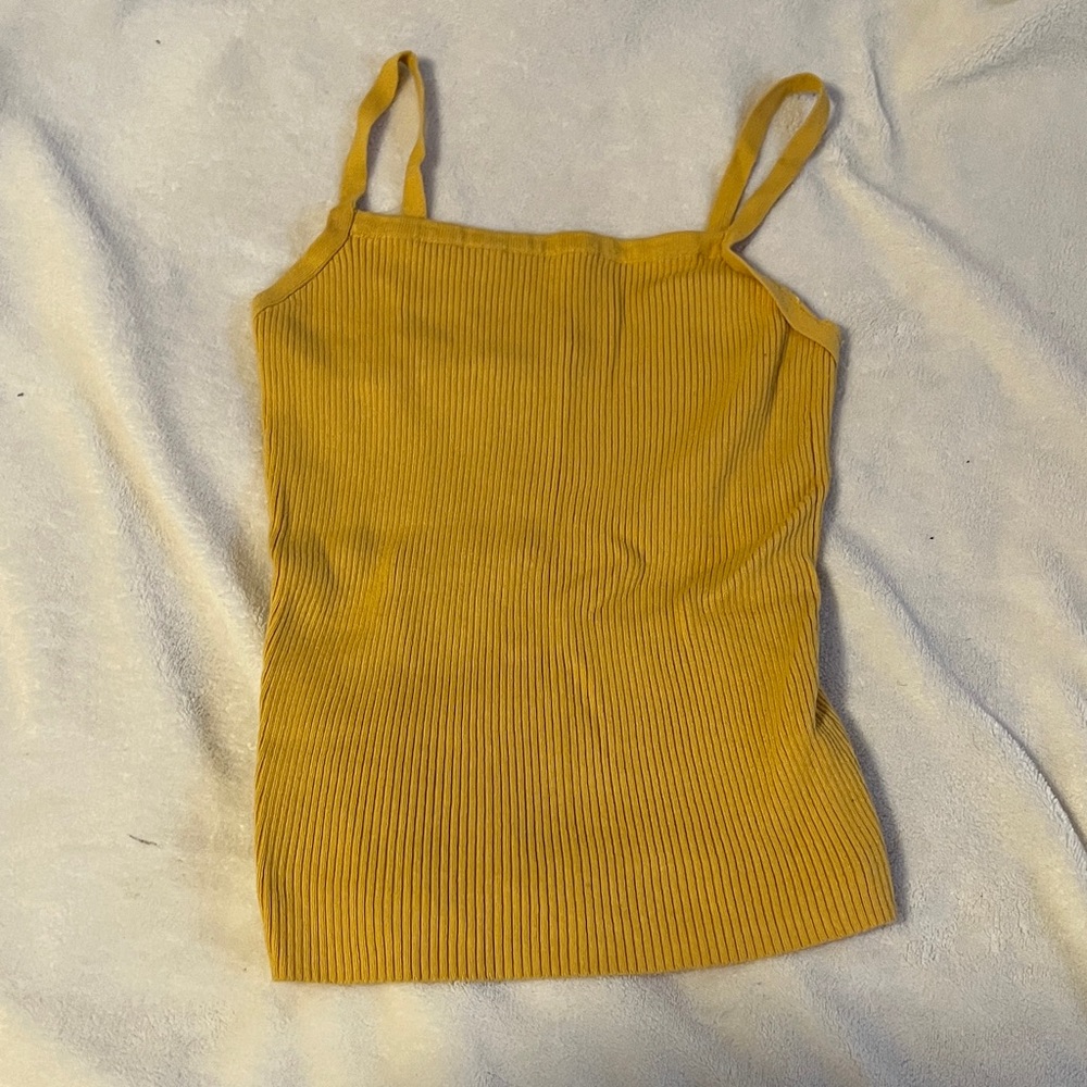 Brandy Melville Mustard Ribbed Camisole